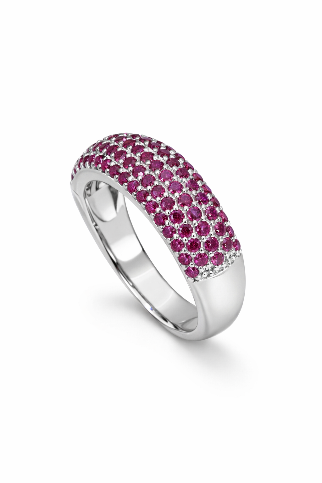 Burmese Ruby Paved Ring