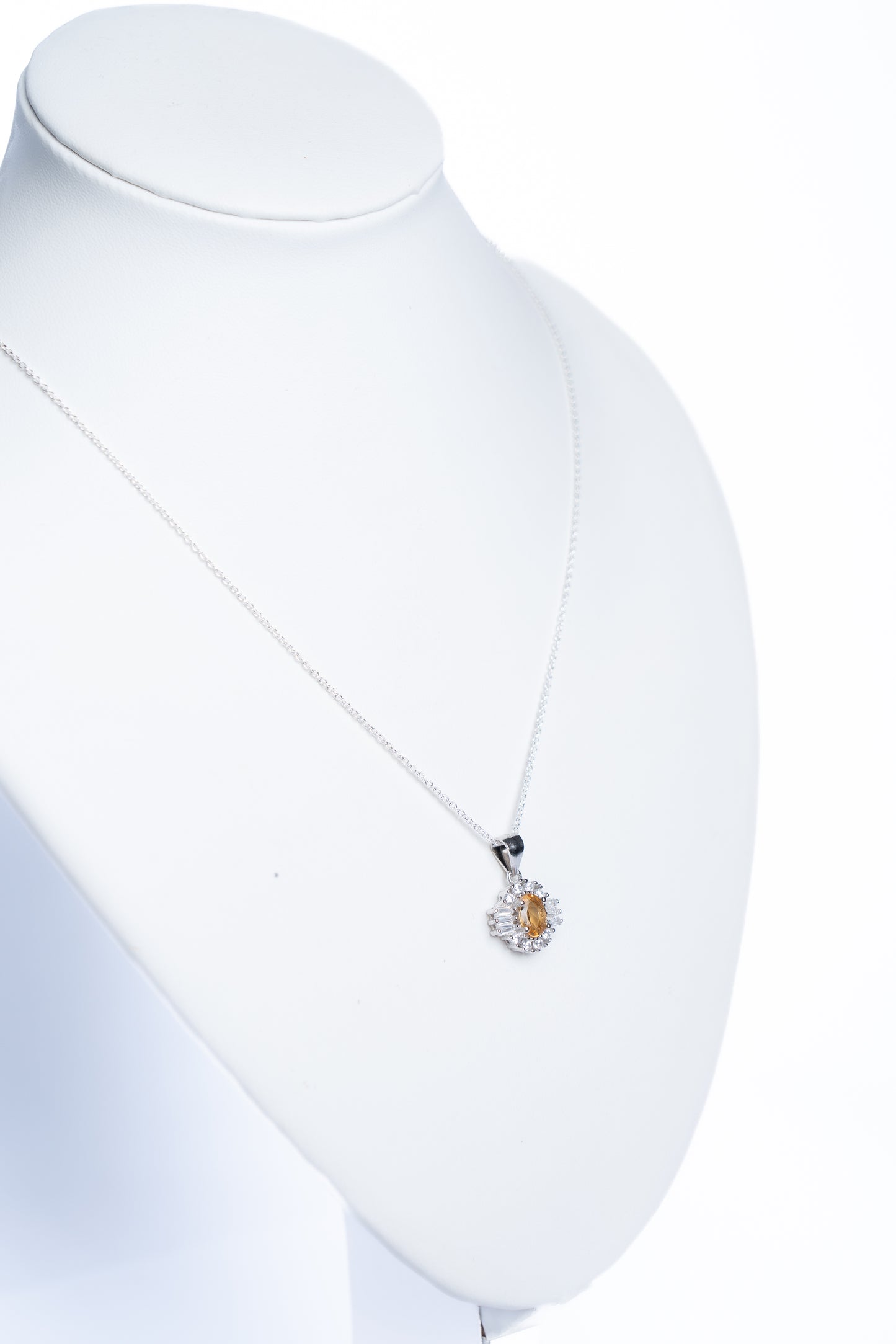 Citrine Geometric Pendant