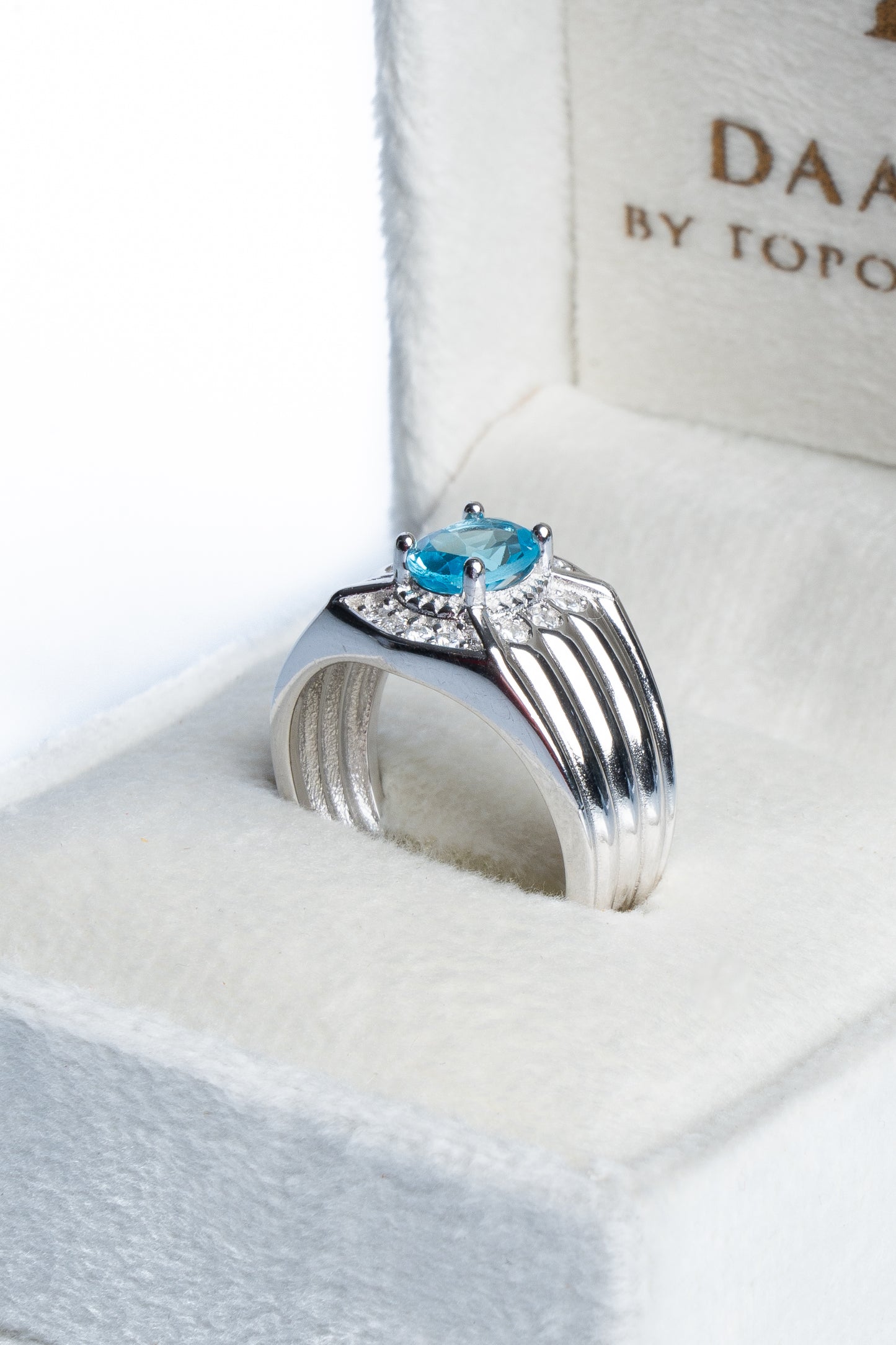 Blue Topaz Men's Ring