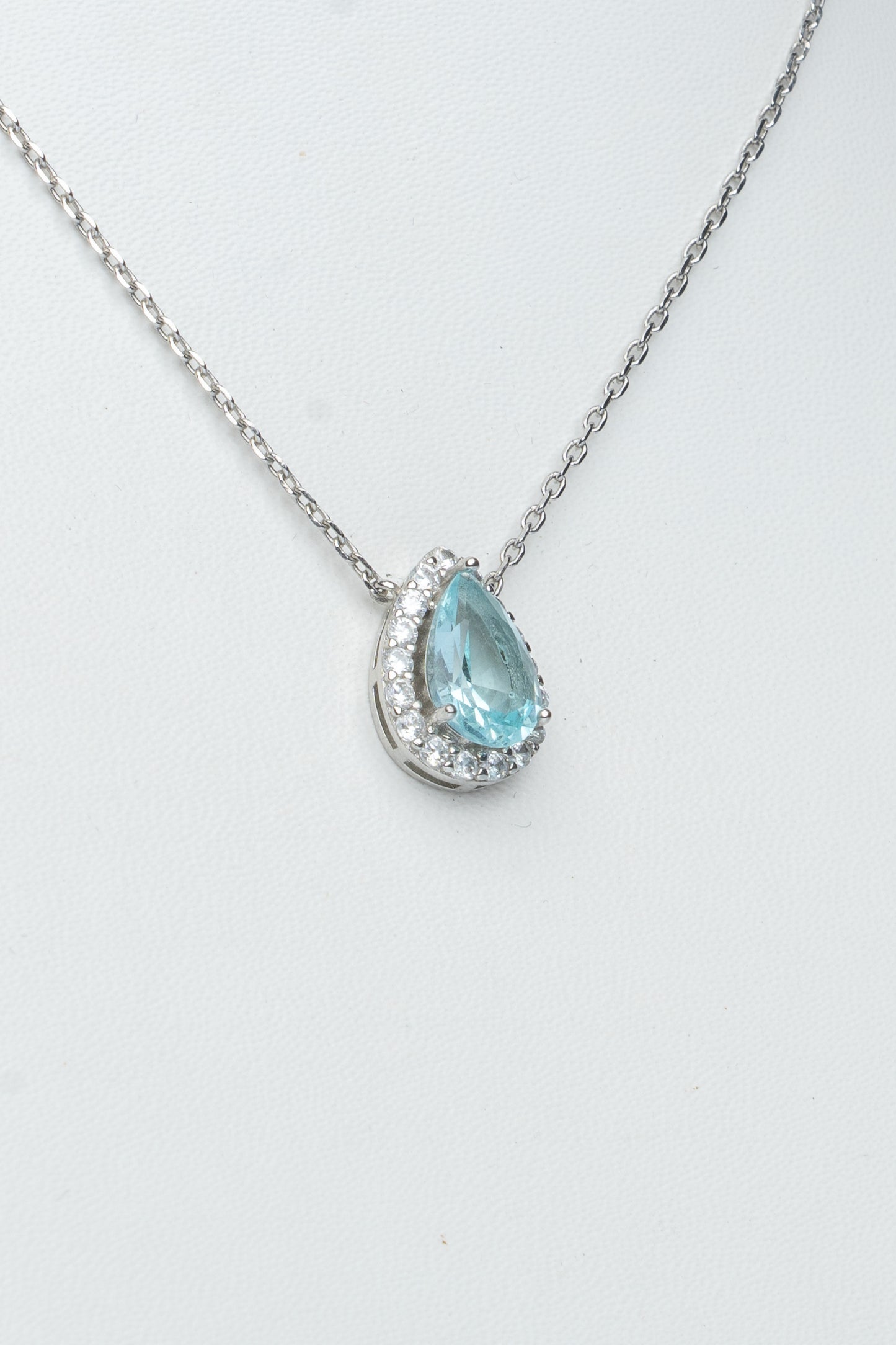 Blue Topaz Drop Pendant