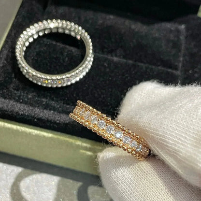 The Perlee diamonds ring (1 row and 3 rows)