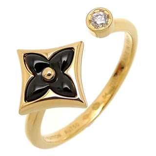 Star Diamond Open Onyx Ring