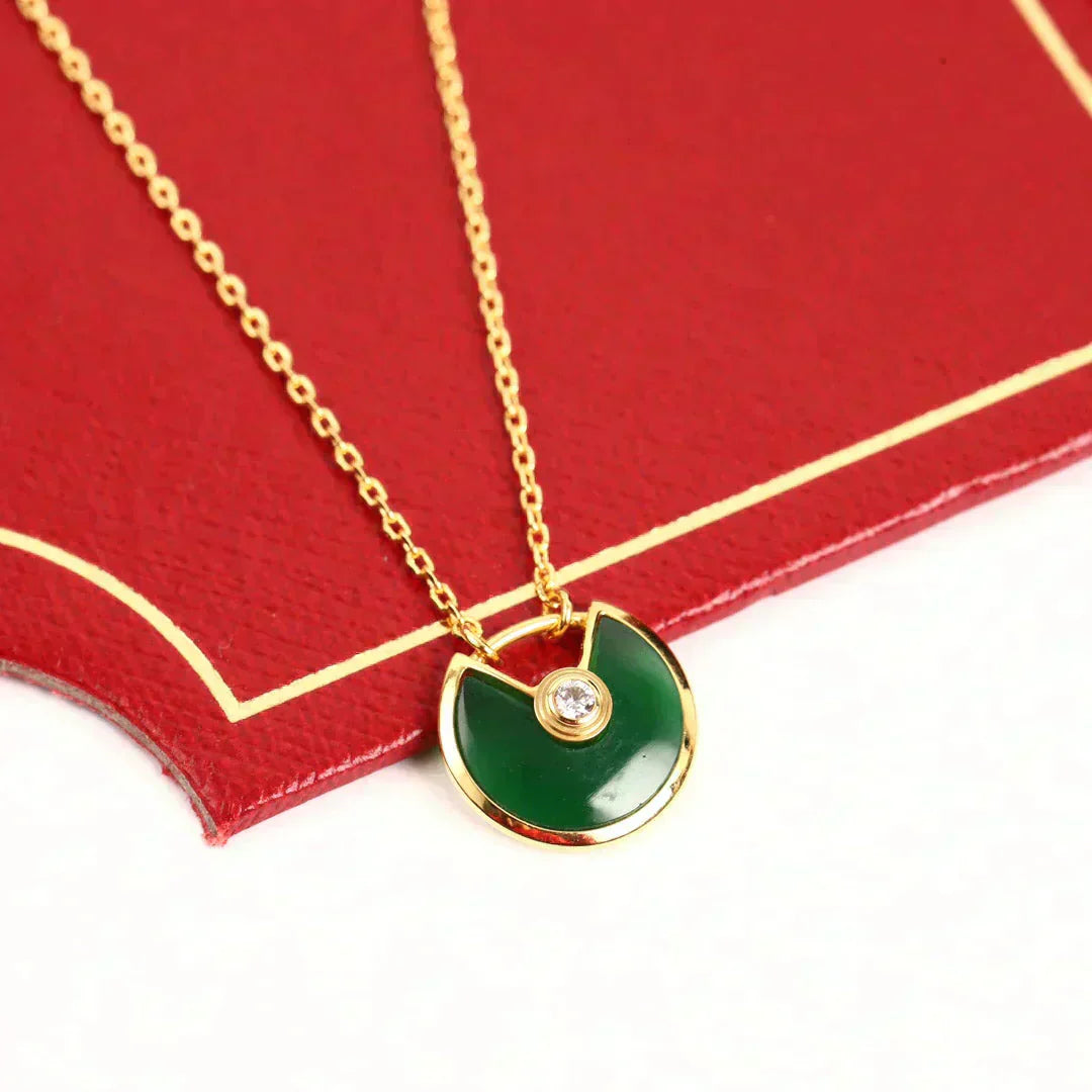 The Amulette Malachite Gold Necklace