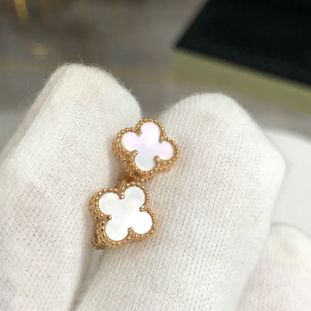 Clover Mother Of Pearl Stud Earrings