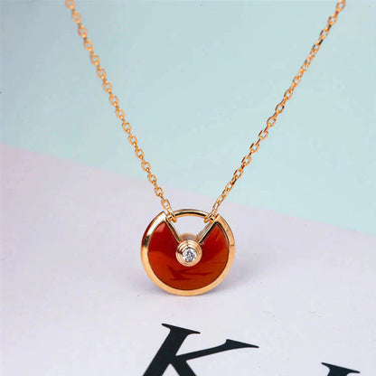 The Amulette Carnelian Gold Necklace 3 Colors