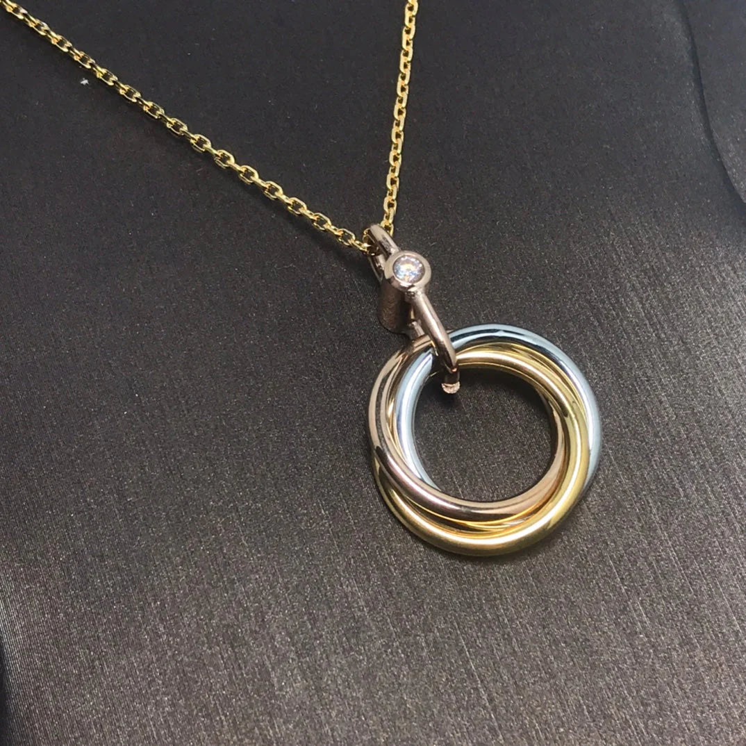 Trinity The Silver Gold and Rose Gold Necklace