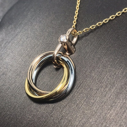 Trinity The Silver Gold and Rose Gold Necklace