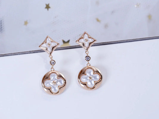 Star and Sun Diamond Earrings