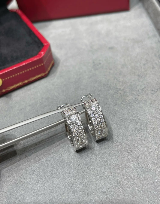 Love Diamond Paved Earrings