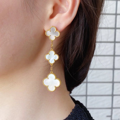 Clovers MOP 3 Motifs Earrings