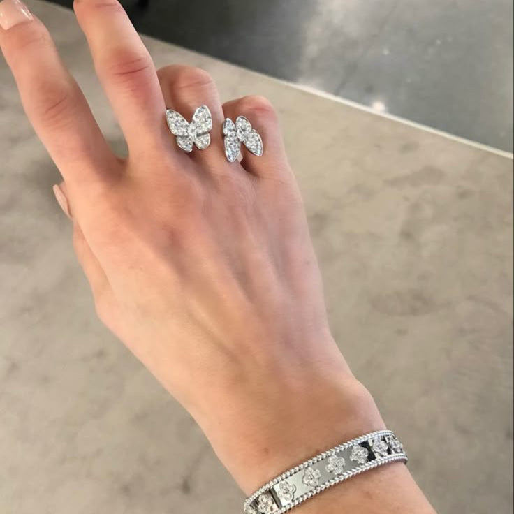 The Twin Butterfly Diamond Ring