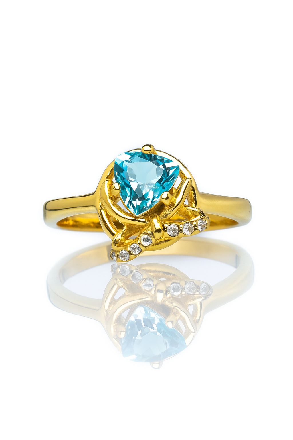Blue Topaz Bow Ring
