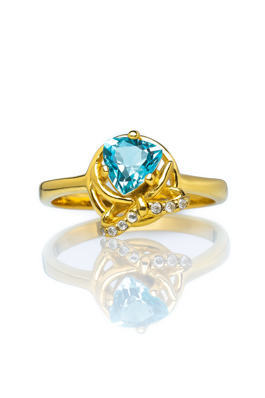 Blue Topaz Bow Ring