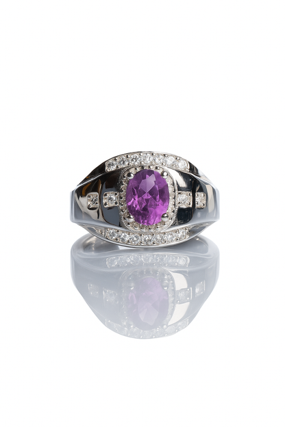 Amethyst Men's Ring