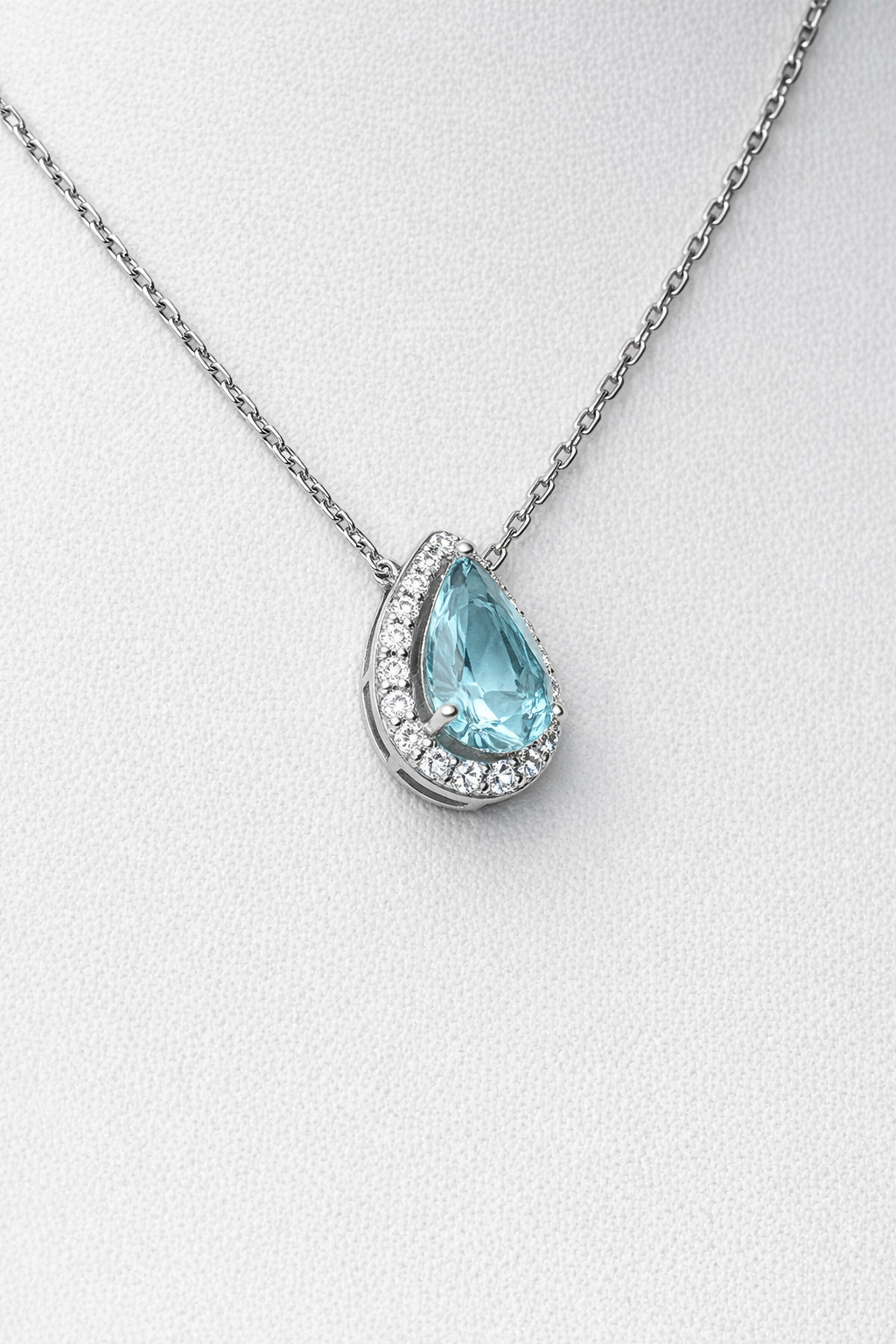 Blue Topaz Drop Pendant