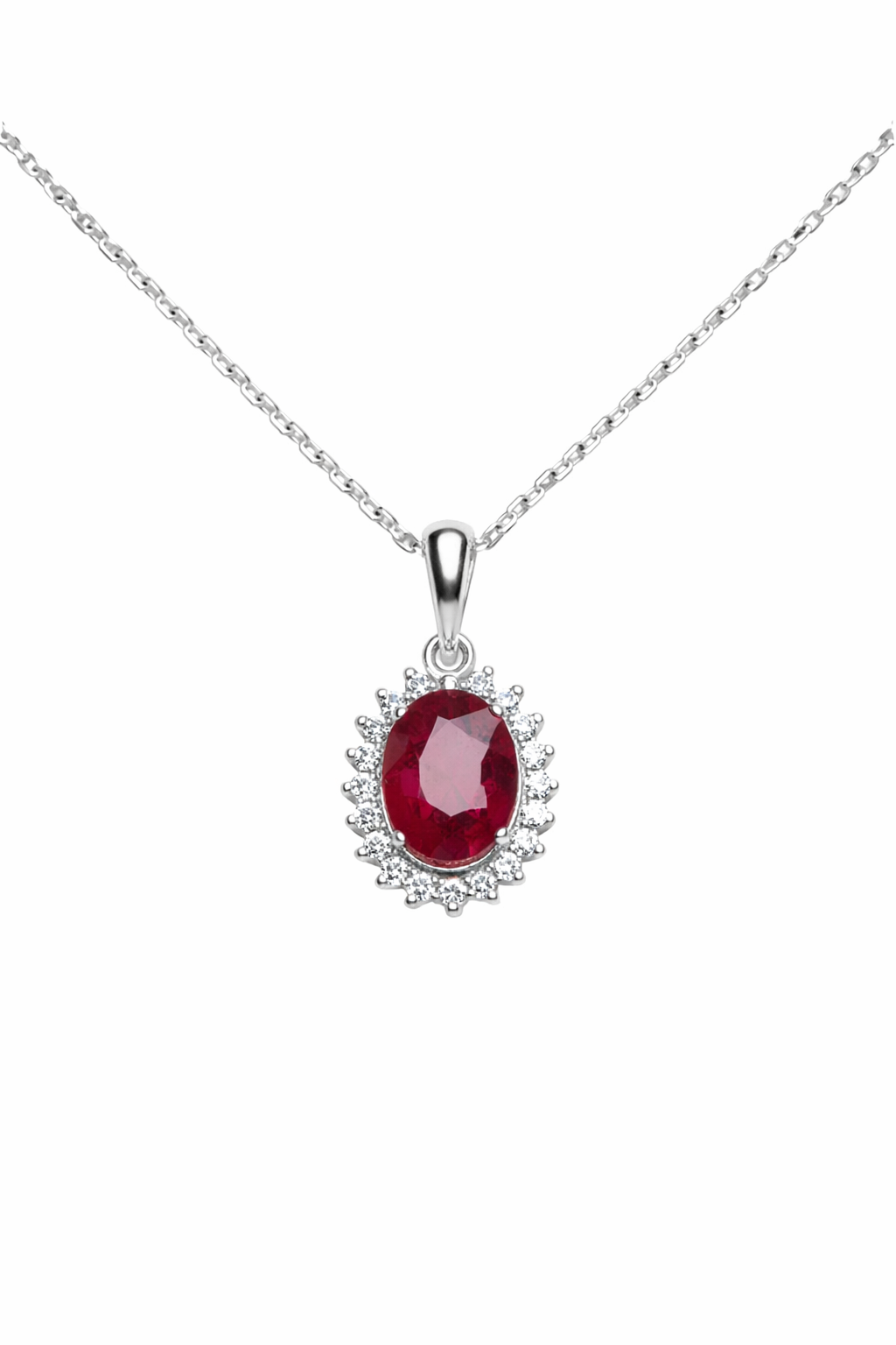 Ruby Cluster Pendant