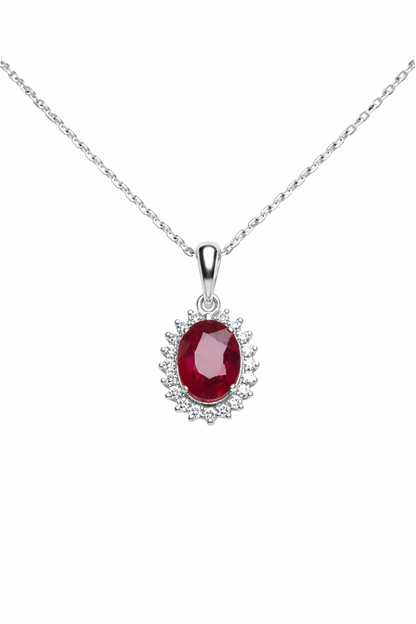 Ruby Cluster Pendant