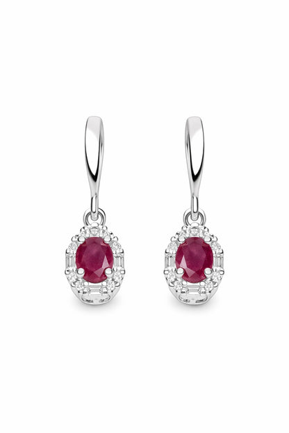 Ruby Drop Earings