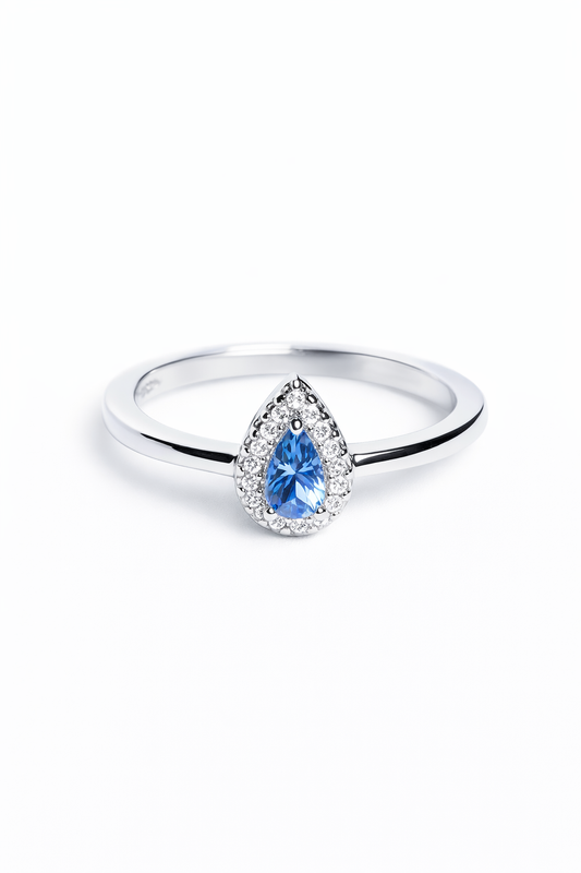 Tanzanite Drop Ring