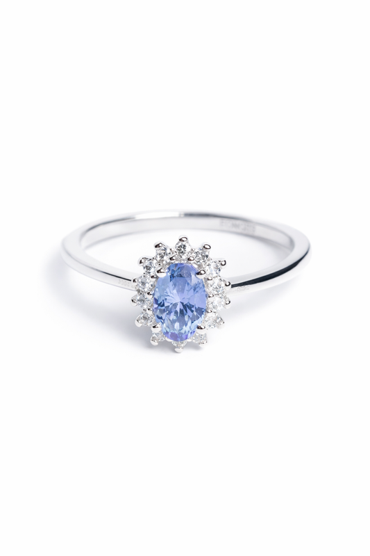 Tanzanite Cluster Ring
