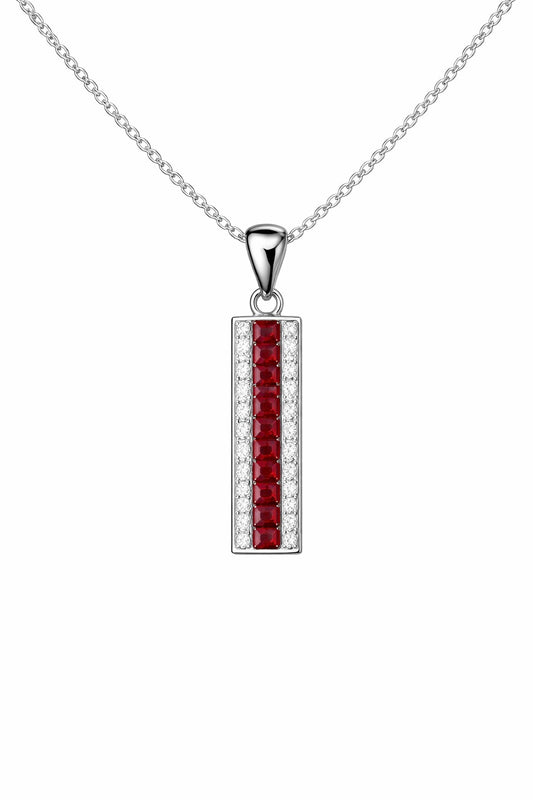 Ruby Channel Set Pendant