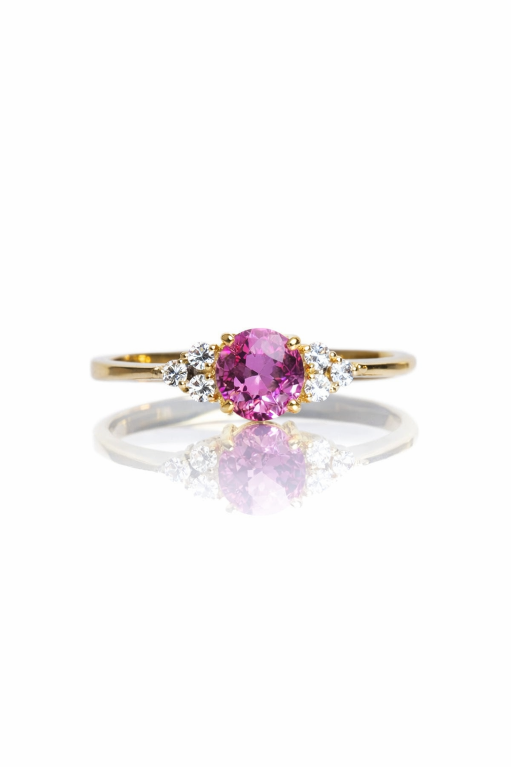 14K Pink Sapphire Juliet Ring