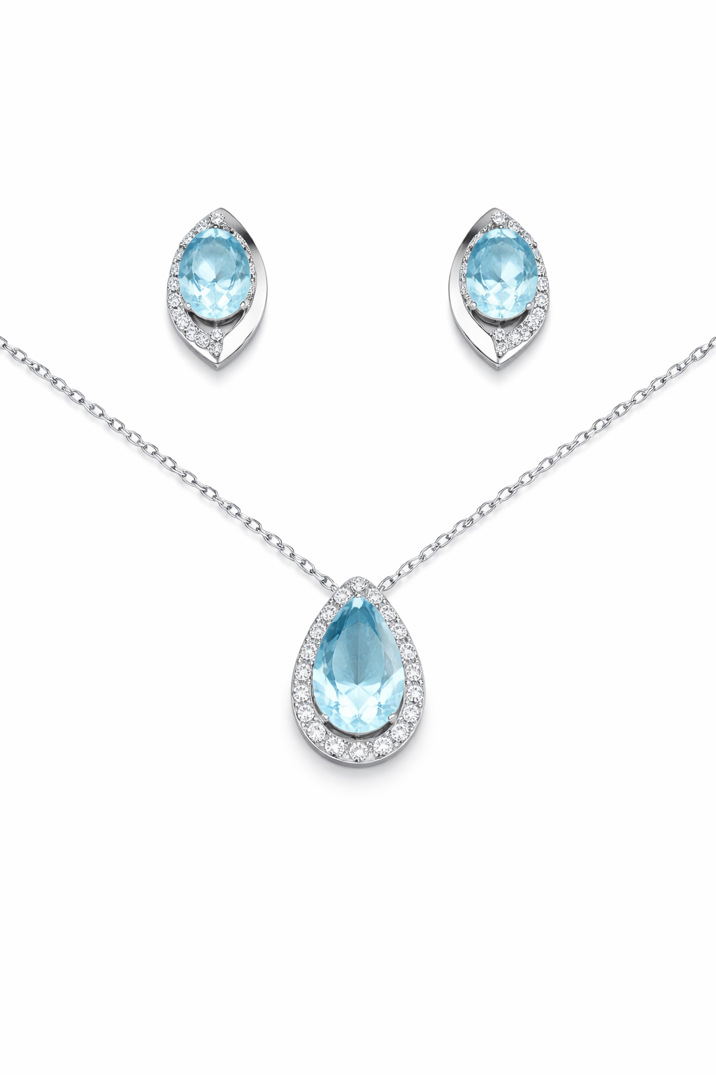 Blue Topaz Drop Set