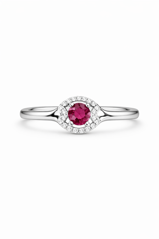 Burmese Ruby Curve Ring