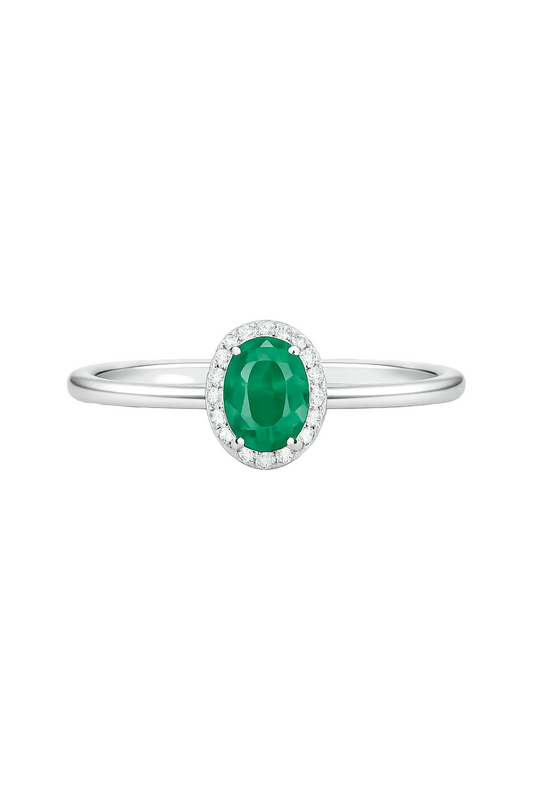 Emerald Cluster Ring