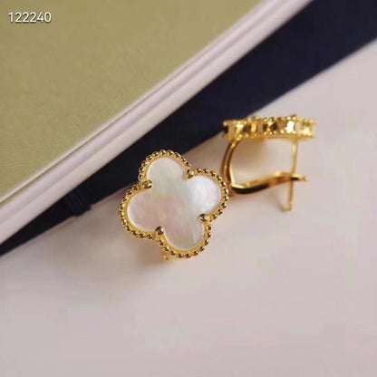 Clover Mother Of Pearl Stud Earrings