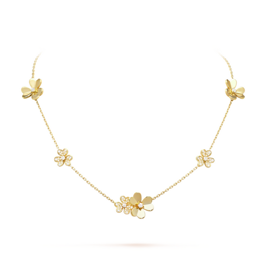 Frivole 9 Flowers Diamond Necklace