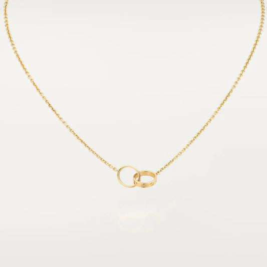 Love the Double Ring Gold Necklace 3 Colors