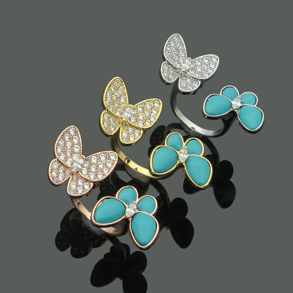 The Twin Butterfly Turquoise Ring