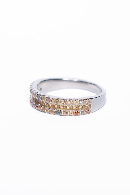 Yellow Sapphire Multi Coloured Ring Band