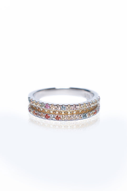 Yellow Sapphire Multi Coloured Ring Band