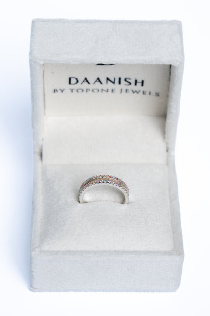 Yellow Sapphire Multi Coloured Ring Band
