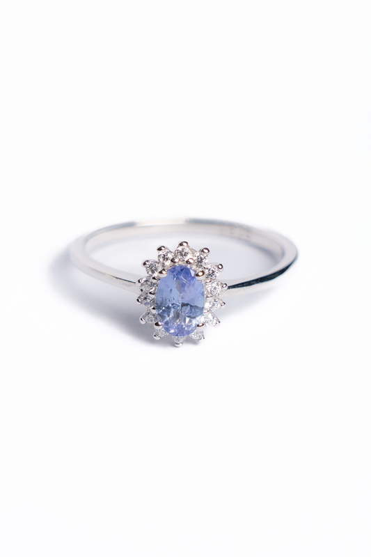 Tanzanite Cluster Ring