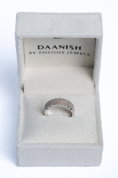 White Sapphire Two Tier Ring