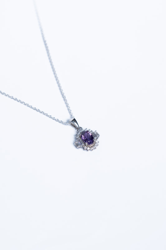 Amethyst Geometric Pendant