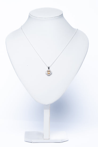 Citrine Geometric Pendant