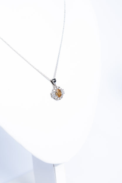 Citrine Geometric Pendant