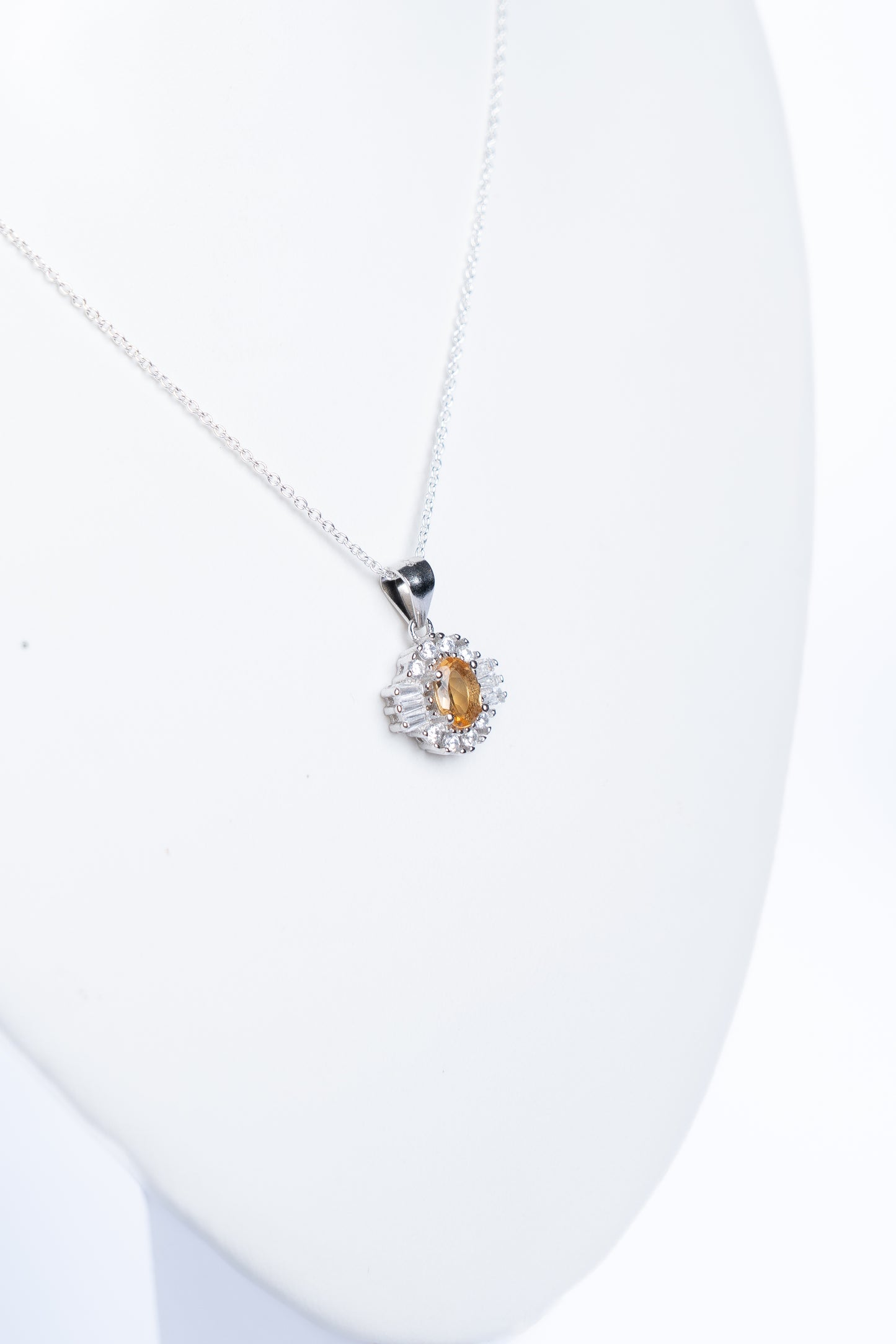 Citrine Geometric Pendant