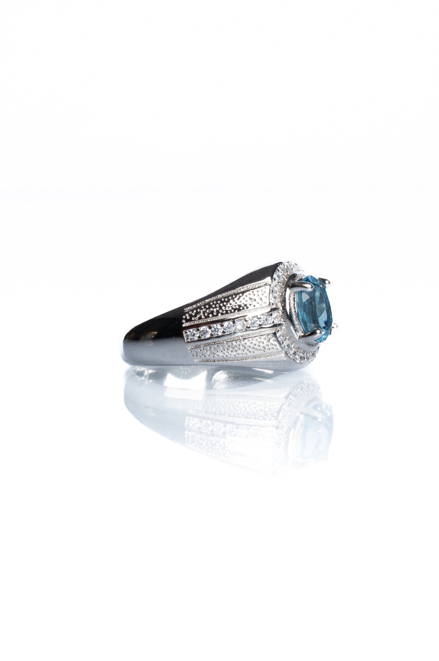 Blue Topaz Men's Ring