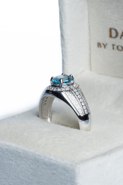 Blue Topaz Men's Ring