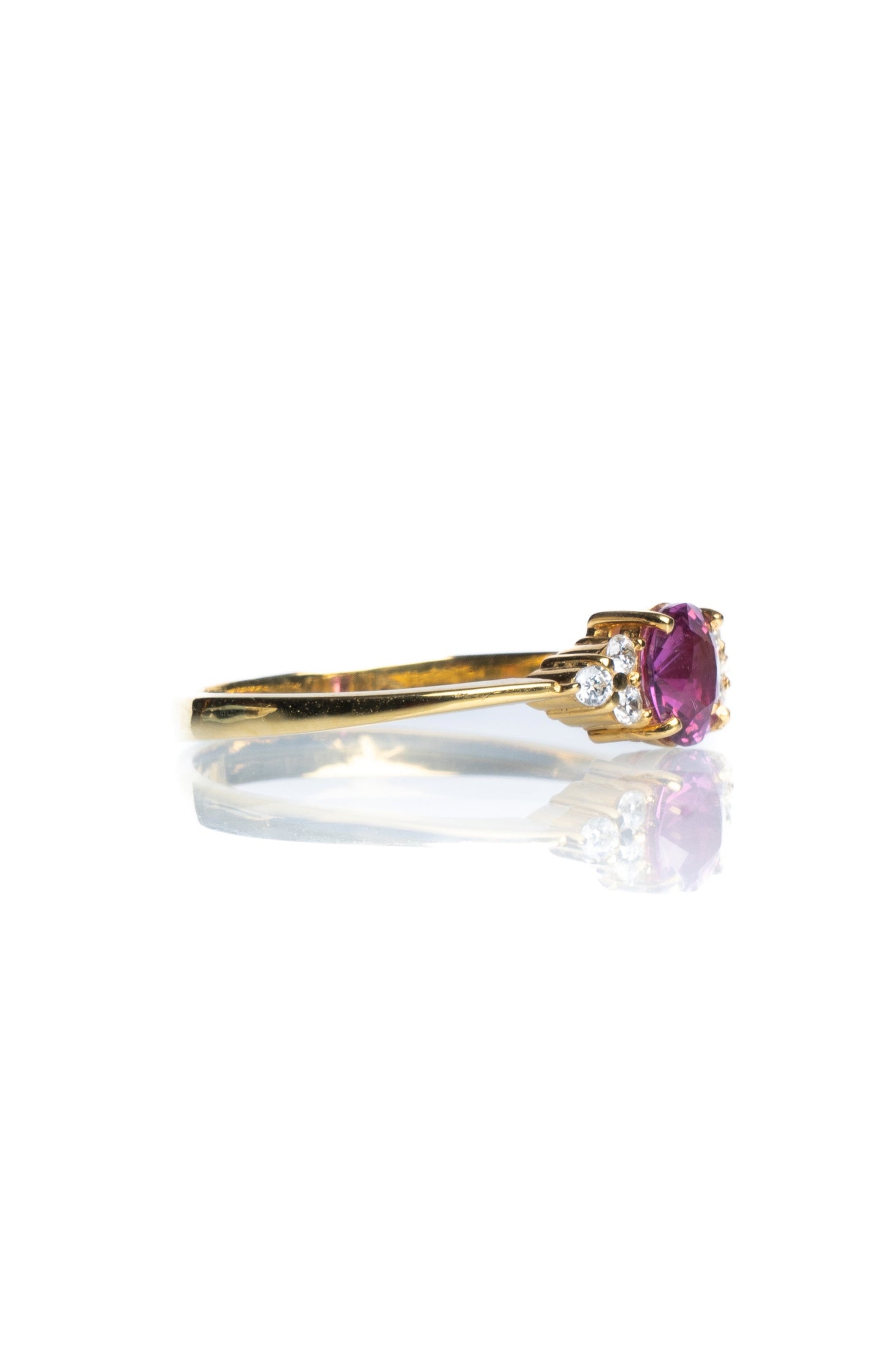 14K Pink Sapphire Juliet Ring