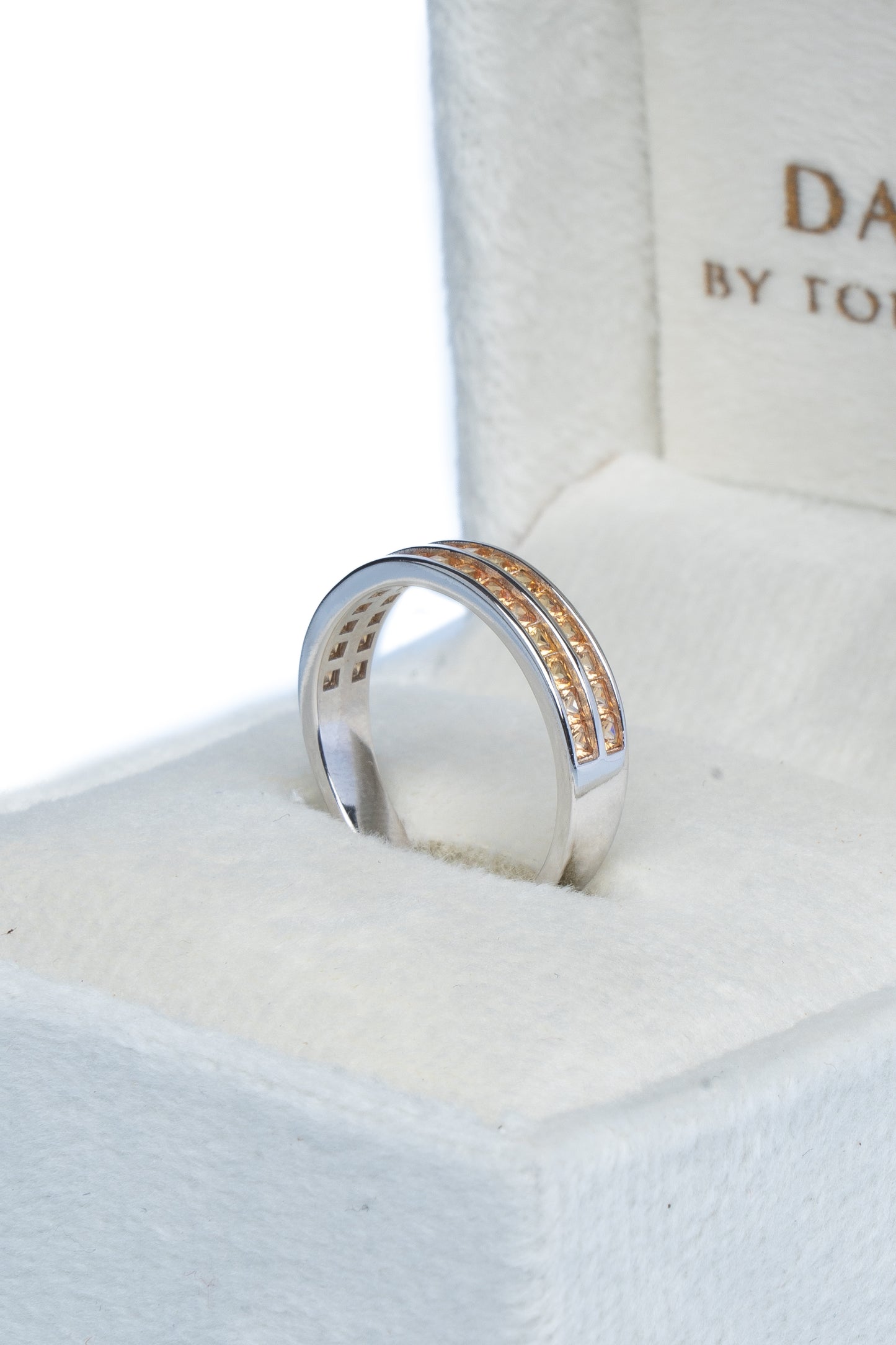 Yellow Sapphire Two Tier Band