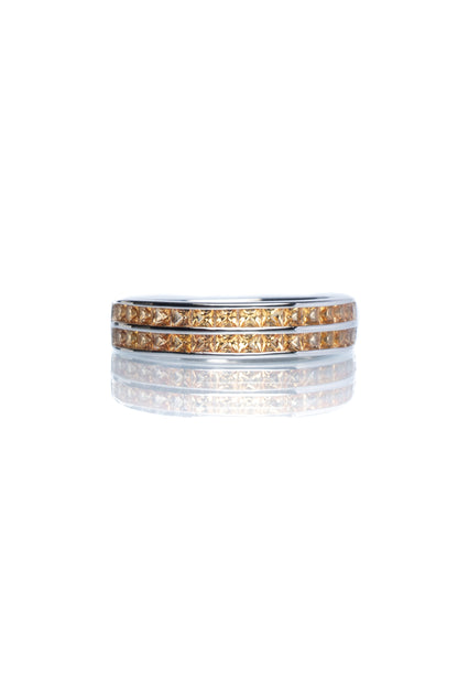 Yellow Sapphire Two Tier Band