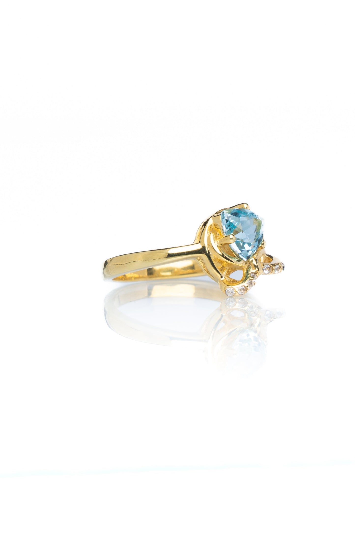 Blue Topaz Bow Ring