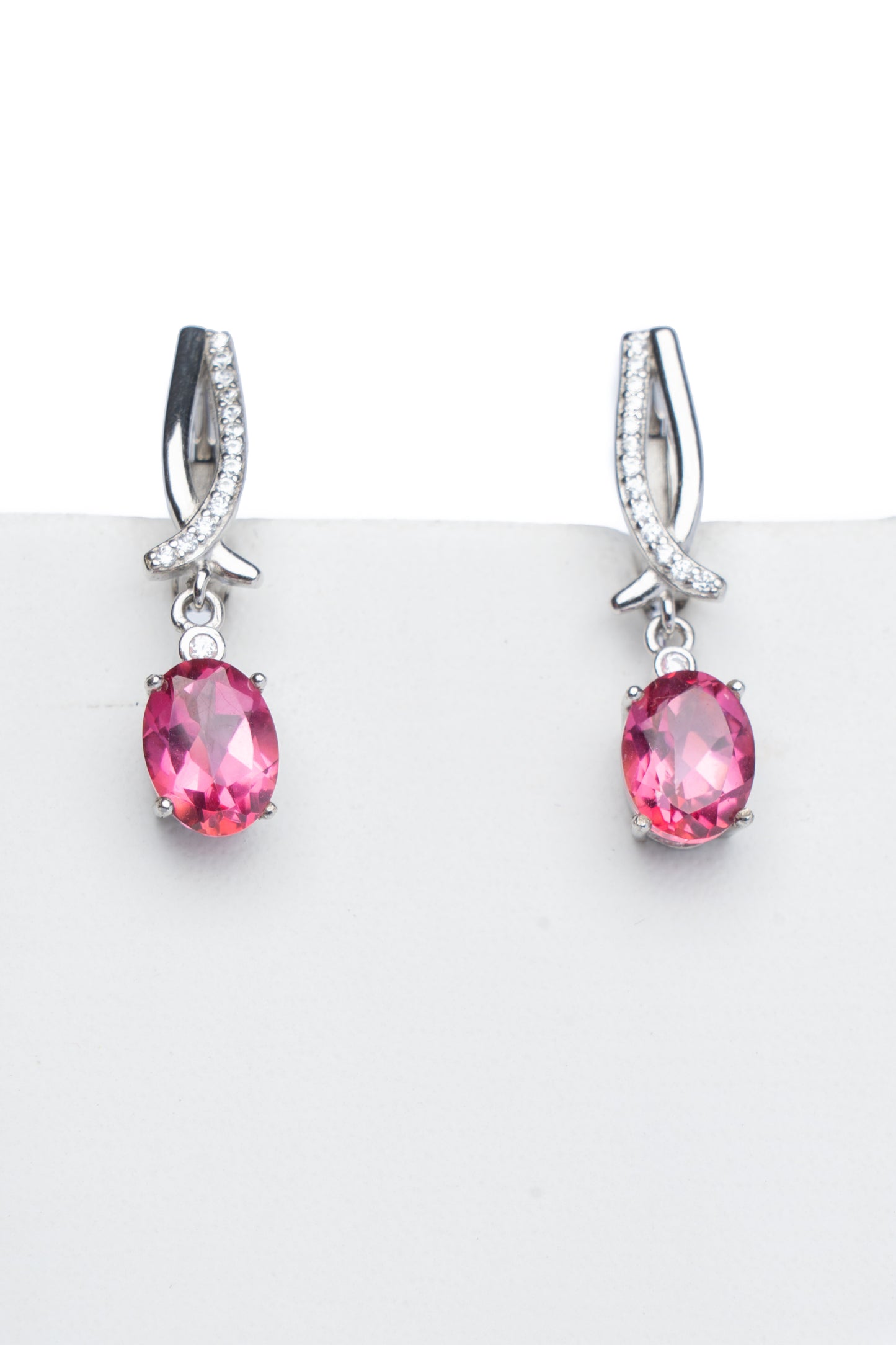 Pink Topaz Earrings