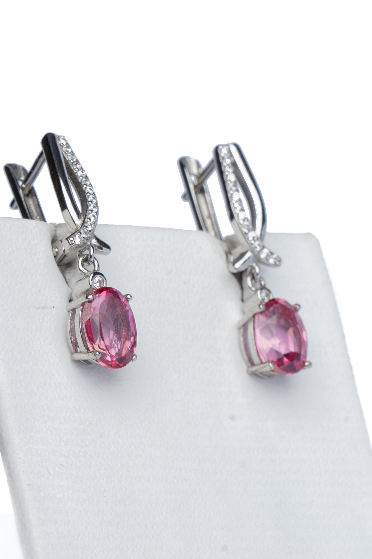 Pink Topaz Earrings